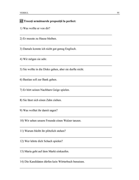 Limba germană. Exerciţii de gramatică şi vocabular