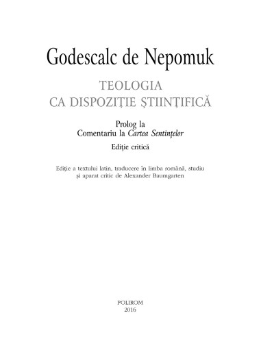 Teologia ca dispoziţie ştiinţifică.... Teologia ca dispoziţie ştiinţifică....