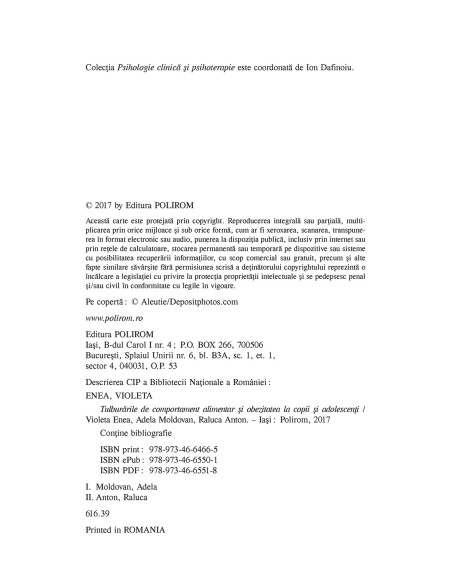 Tulburările de comportament alimentar şi obezitatea la copii şi adolescenţi