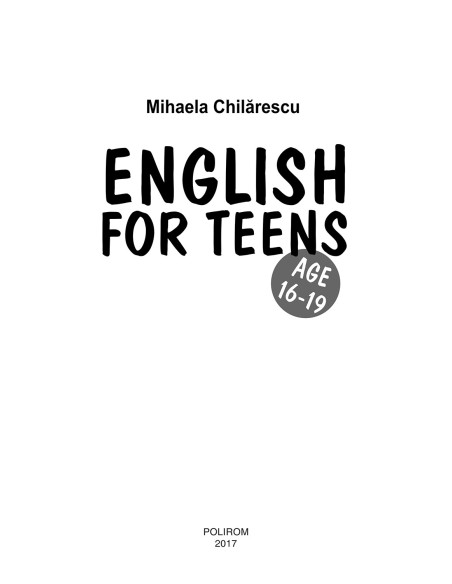 English for Teens. Age 16-19