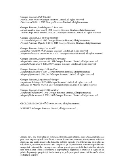 Integrala Maigret. Volumul VII