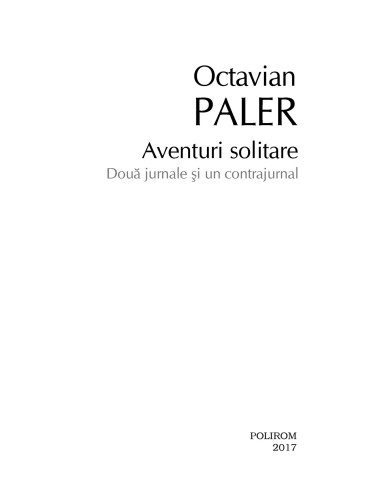 Aventuri solitare (ediţie de buzunar)