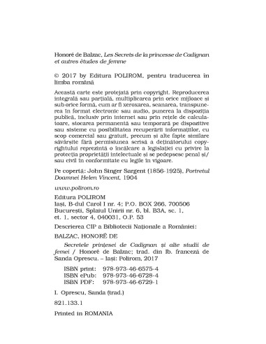 Secretele prinţesei de Cadignan şi... Secretele prinţesei de Cadignan şi...