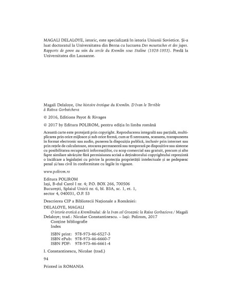 O istorie erotică a Kremlinului. De la Ivan cel Groaznic la Raisa Gorbaciova