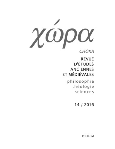 Chôra. Nr. 14/2016. Revistă de studii...