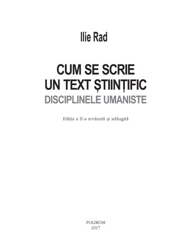 Cum se scrie un text ştiinţific