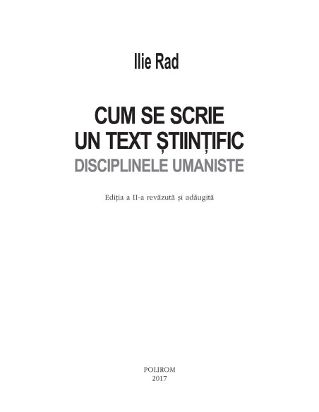 Cum se scrie un text ştiinţific