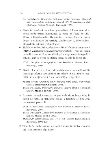 Cum se scrie un text ştiinţific