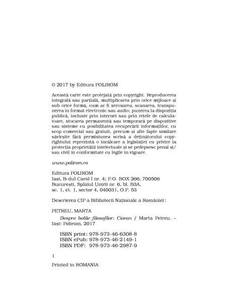 Despre bolile filosofilor. Cioran