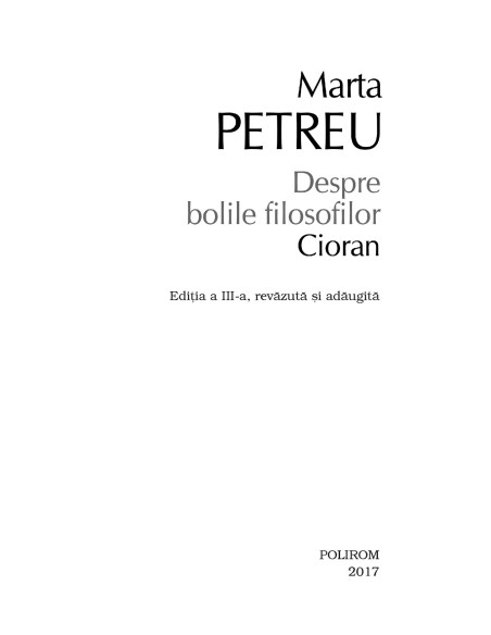 Despre bolile filosofilor. Cioran
