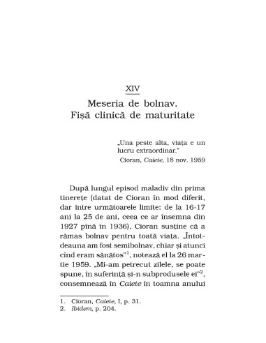 Despre bolile filosofilor. Cioran