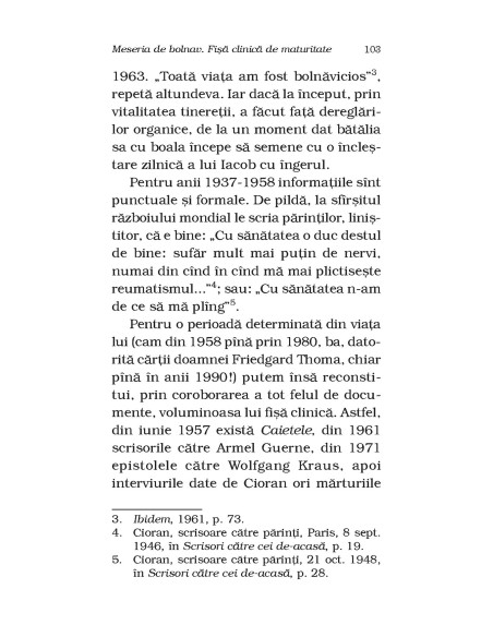 Despre bolile filosofilor. Cioran