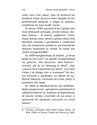 Despre bolile filosofilor. Cioran