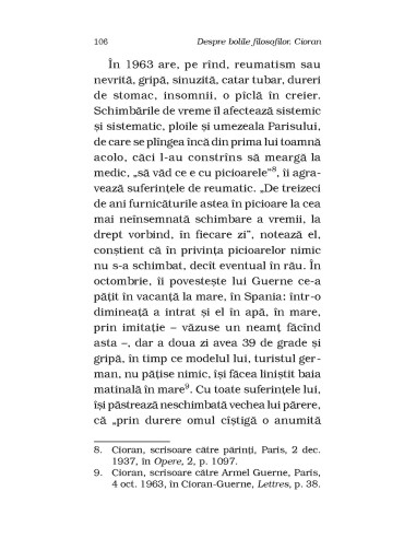 Despre bolile filosofilor. Cioran