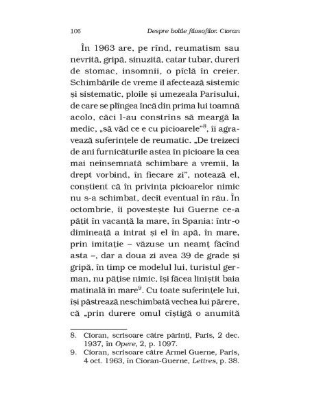 Despre bolile filosofilor. Cioran