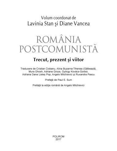 România postcomunistă. Trecut,... România postcomunistă. Trecut,...