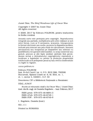 Scurta şi minunata viaţă a lui Oscar Wao