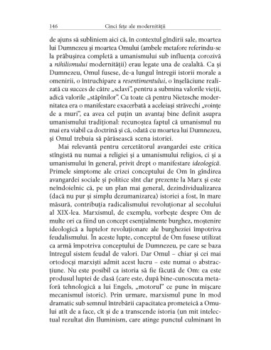 Cinci feţe ale modernităţii....