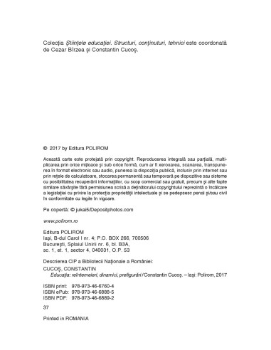 Educaţia. Reîntemeieri, dinamici,...