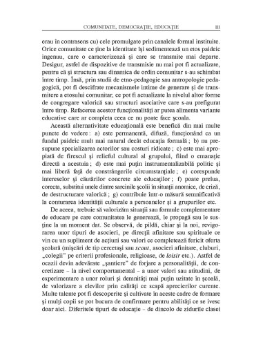 Educaţia. Reîntemeieri, dinamici,...