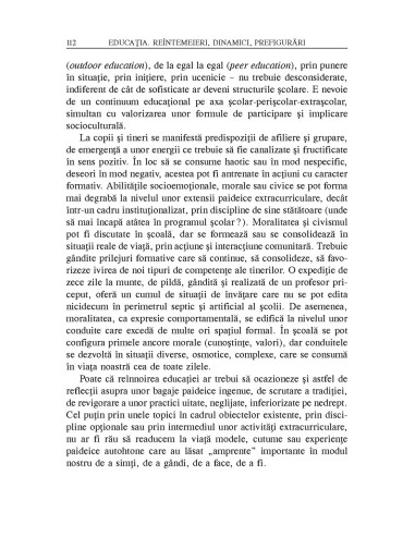 Educaţia. Reîntemeieri, dinamici,...