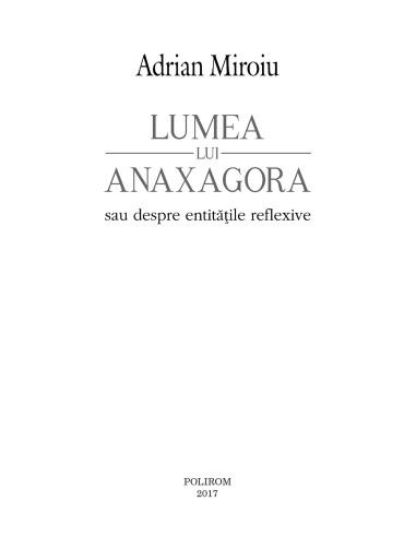 Lumea lui Anaxagora