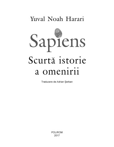 Sapiens. Scurtă istorie a omenirii