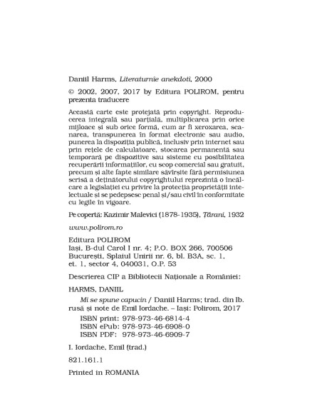 Mi se spune capucin (ediţie de buzunar)