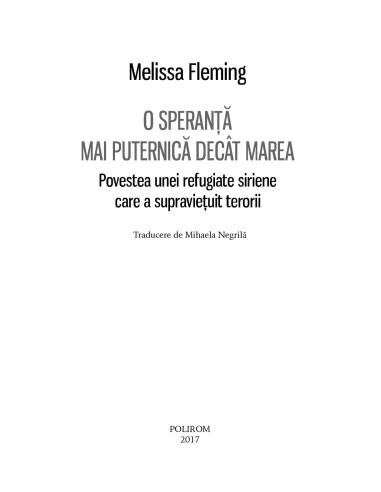 O speranţă mai puternică decît marea....