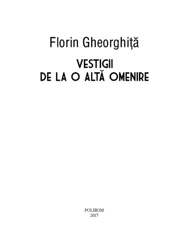 Vestigii de la o altă omenire