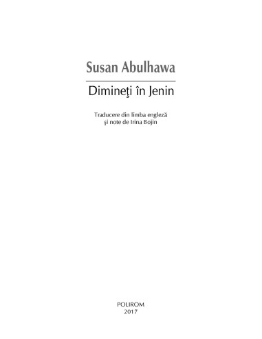 Dimineţi în Jenin Dimineţi în Jenin