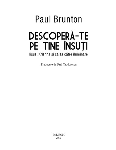 Descoperă-te pe tine însuţi