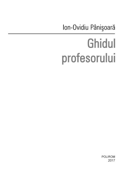 Ghidul profesorului