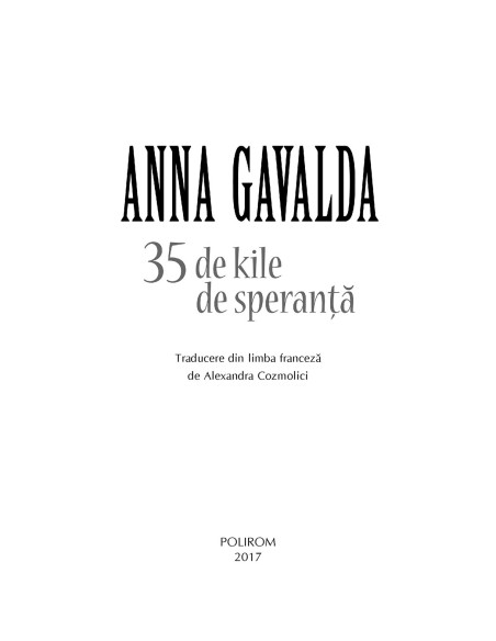 35 de kile de speranţă