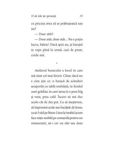 35 de kile de speranţă 35 de kile de speranţă