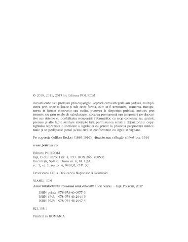 Amor intellectualis. Romanul unei...