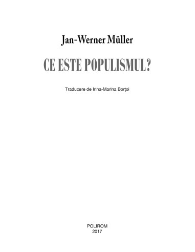 Ce este populismul? Ce este populismul?