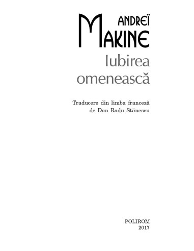 Iubirea omenească Iubirea omenească