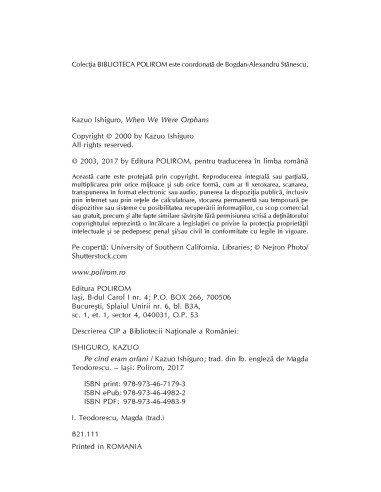 Pe cînd eram orfani Pe cînd eram orfani
