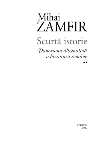 Scurtă istorie. Panorama alternativă... Scurtă istorie. Panorama alternativă...