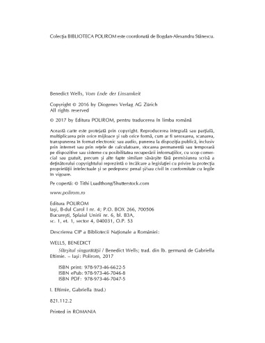 Sfârşitul singurătăţii