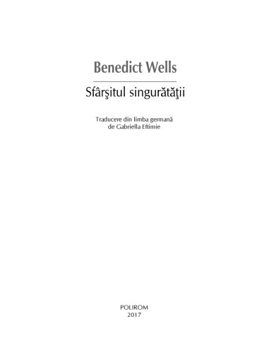 Sfârşitul singurătăţii