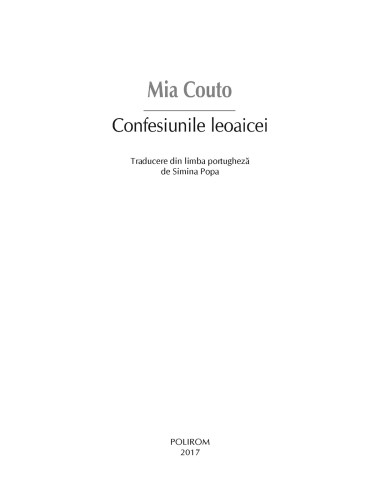 Confesiunile leoaicei Confesiunile leoaicei