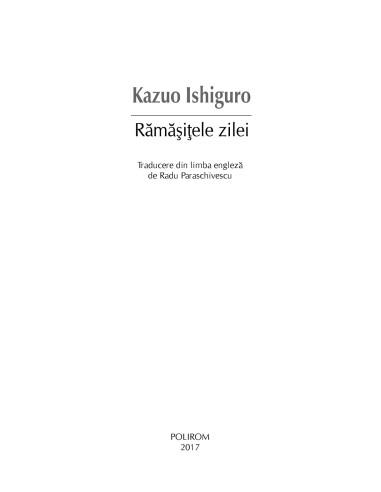 Rămăşiţele zilei