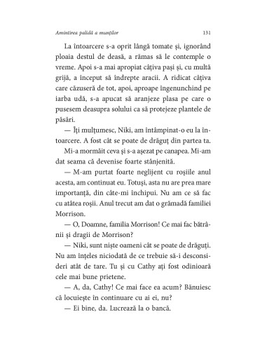 Amintirea palidă a munţilor Amintirea palidă a munţilor