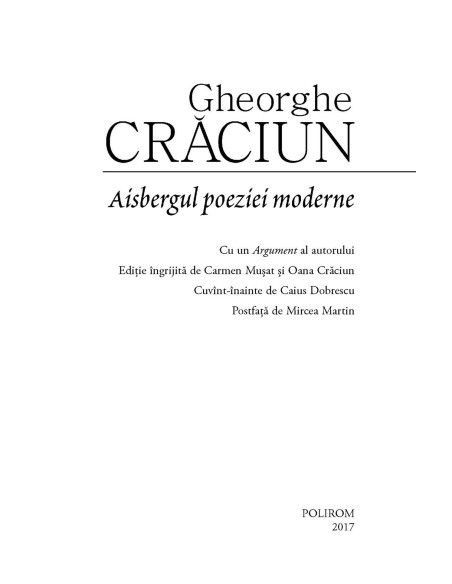 Aisbergul poeziei moderne