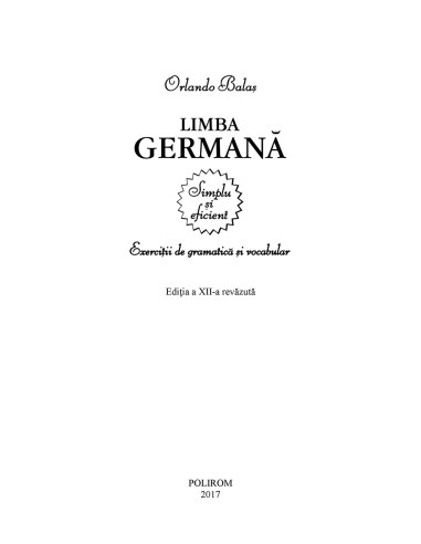Limba germană. Exerciţii de gramatică...