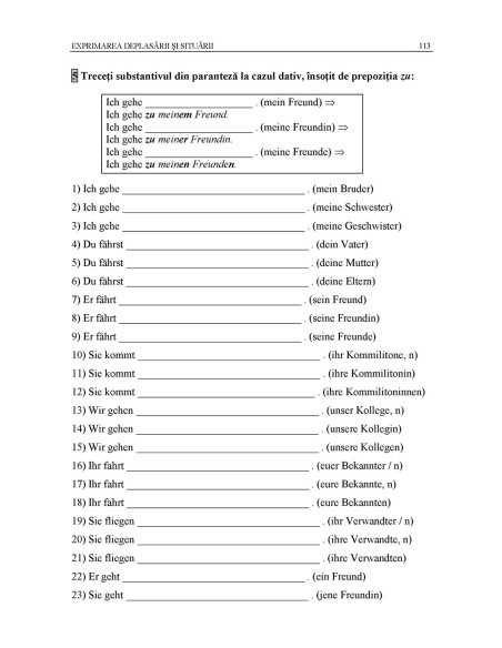 Limba germană. Exerciţii de gramatică şi vocabular