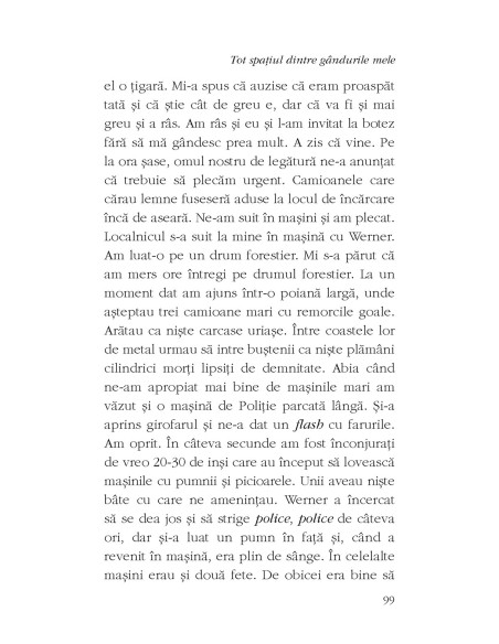 Tot spaţiul dintre gândurile mele