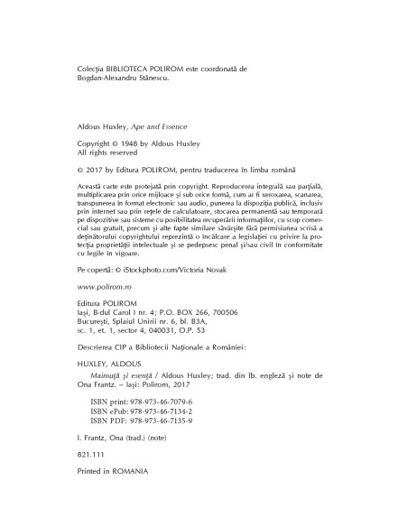 Maimuţă şi esenţă